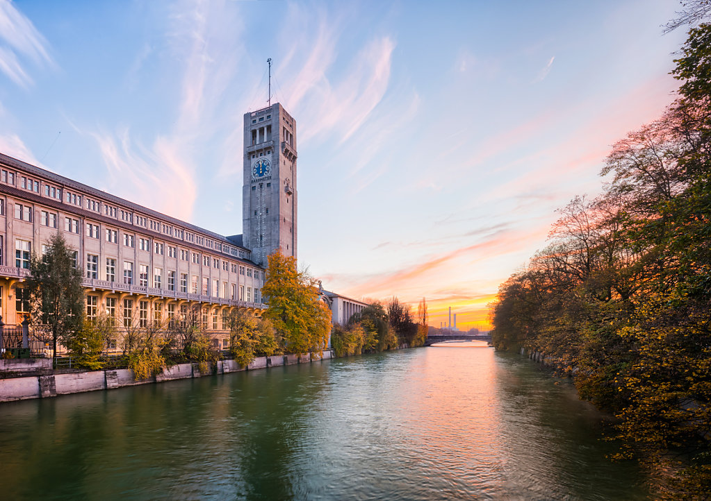 Central building of the Deutsches Museum (German Museum), Museumsinsel, Munich, Germany.